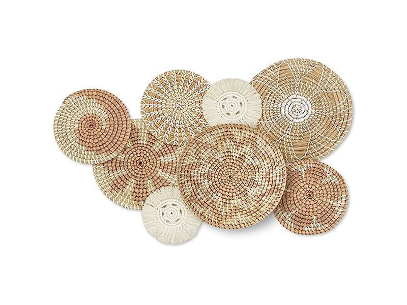 Hand Woven Wall Decor Round Handmade Decorative Hanging