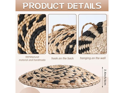 Woven Wall Basket Home Decor Baskets Set Bohemian Hanging