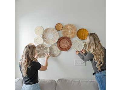 Bohemian Kitchen Wall Decor Modern Southwest Set Of 12 Basket