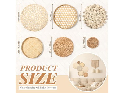 Coastal Wall Decor For Home Rustic Clearance Wicker Decorations Bamboo