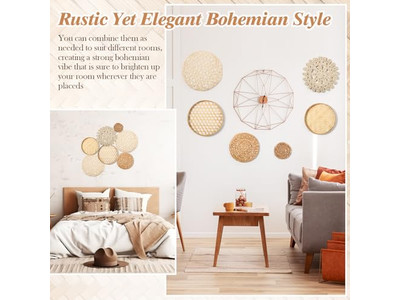 Coastal Wall Decor For Home Rustic Clearance Wicker Decorations Bamboo