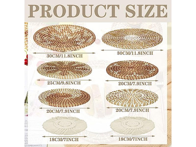 Hand Woven Wall Decor Round Handmade Decorative Hanging