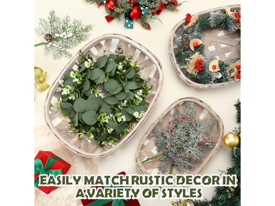 Rattan Bathroom Wall Decor Seagrass Set Of 3 Restaurant Decoration