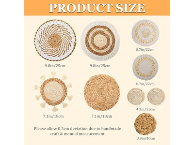 Round Decorations For Wall Hotel Art Decor Seagrass Africa Live Show