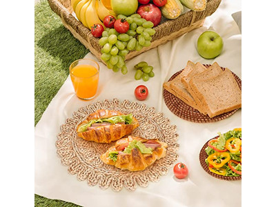 Wall Basket Decor With Blue Decoration From Bamboo Africa Art