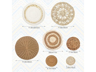 Woven Rope Frame Wall Decor Wooden Decorations For Home