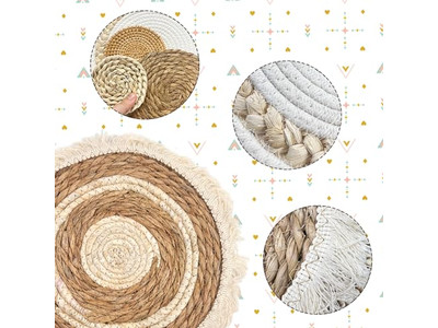 Woven Rope Frame Wall Decor Wooden Decorations For Home